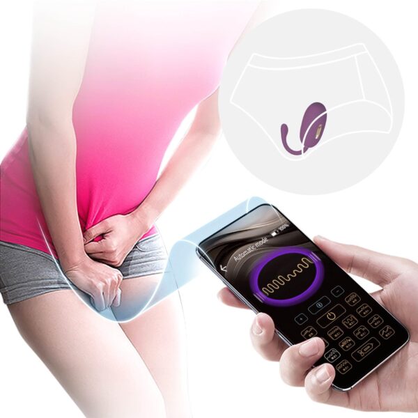 PRETTY LOVE   Doreen, 12 vibration functions 3 electric shock functions Mobile APP Long distance Control - obrazek 6