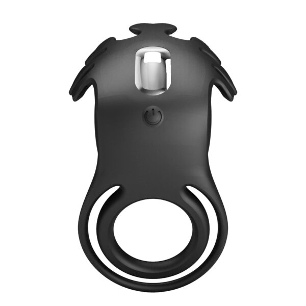 PRETTY LOVE   VIBRANT PENIS RING RUBEN Black, 7 vibration functions - obrazek 6