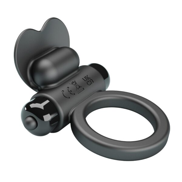 PRETTY LOVE   VIBRANT PENIS RING DEBONAIRE Black, 10 vibration functions - obrazek 6
