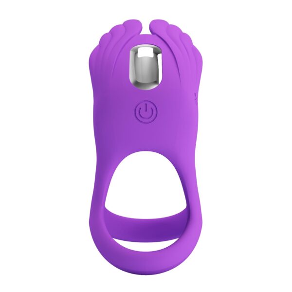 PRETTY LOVE   VIBRANT PENIS RING SILAS Black, 7 vibration functions - obrazek 6