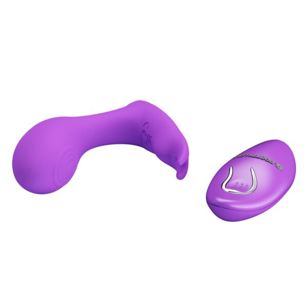 PRETTY LOVE   Idabelle Purple, 12 vibration functions 12 pulse wave settings Wireless remote control - obrazek 6