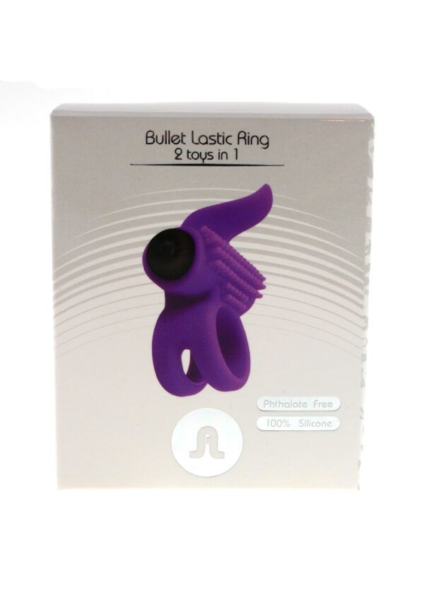 Pierścień Wibrator   Bullet Lastic Ring.Func:1.Medical Silicon. Violet - obrazek 4