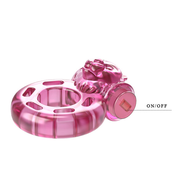 BAILE   Vibrating Cock Ring Bear Pink - obrazek 6