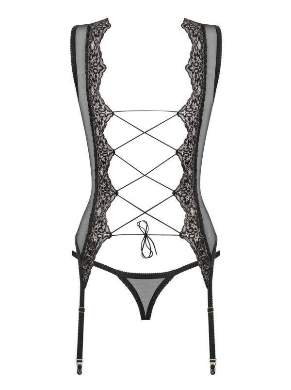 Bielizna Meshlove gorset i stringi   S/M - obrazek 6