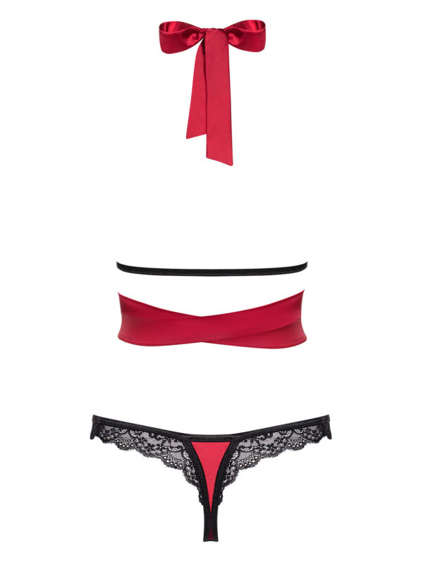 Bielizna Sensuelia komplet 2 częściowy czerwony L/XL - obrazek 6