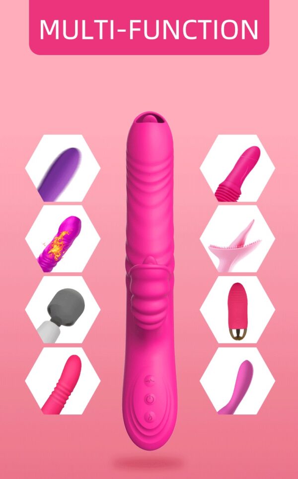 Wibrator Angelia USB 3 functions of thrusting / 20 vibrations Pink - obrazek 6