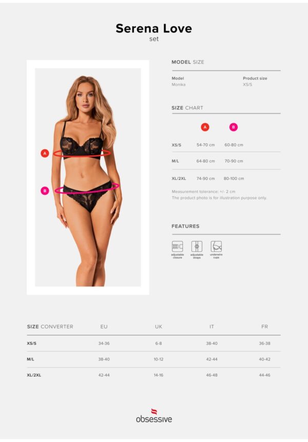 Bielizna Serena Love komplet 2 częściowy   XS/S - obrazek 7