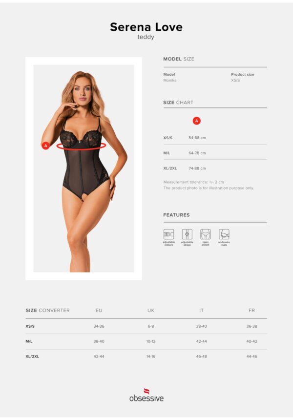 Bielizna Serena Love body otwarte   XS/S - obrazek 7