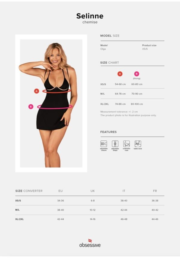Bielizna Selinne koszulka i stringi   XS/S - obrazek 7