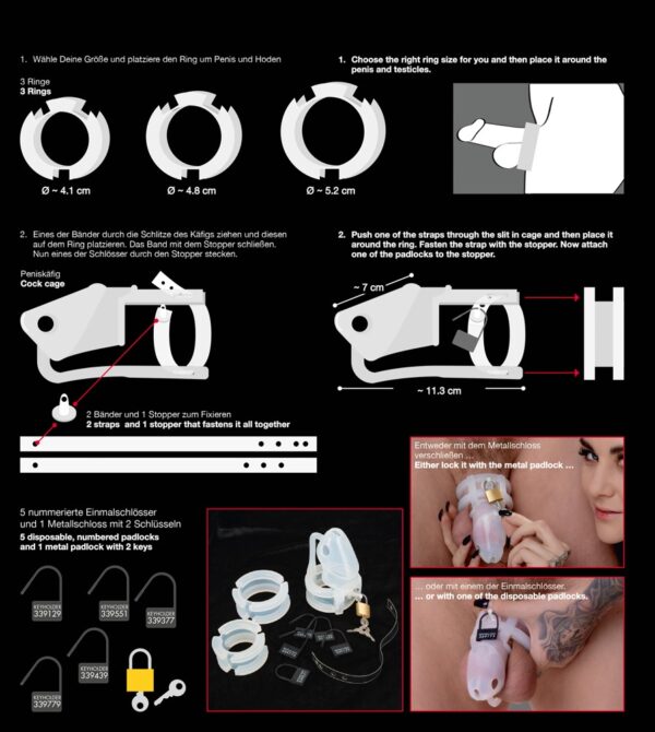 Cock Cage Set 15 pcs. - obrazek 7