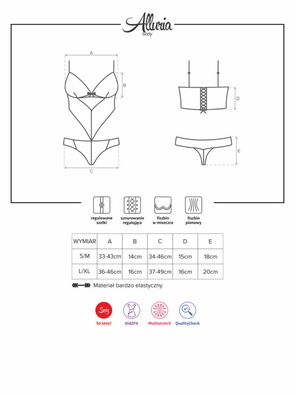 Bielizna Alluria body  S/M - obrazek 7
