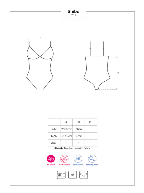 Bielizna Shibu body czarne L/XL - obrazek 7