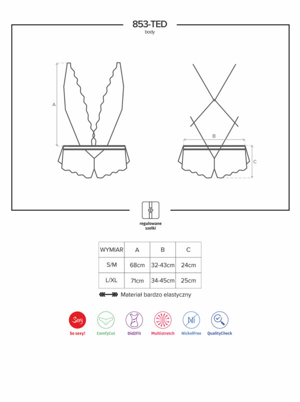 Bielizna 853 TED 1 body  S/M - obrazek 7