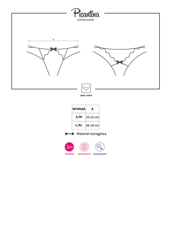 Bielizna Picantina stringi otwarte L/XL - obrazek 7