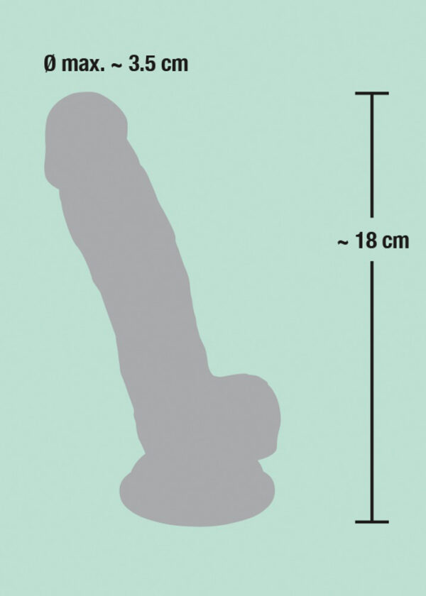 Medical Silicone Dildo 18 cm - obrazek 7
