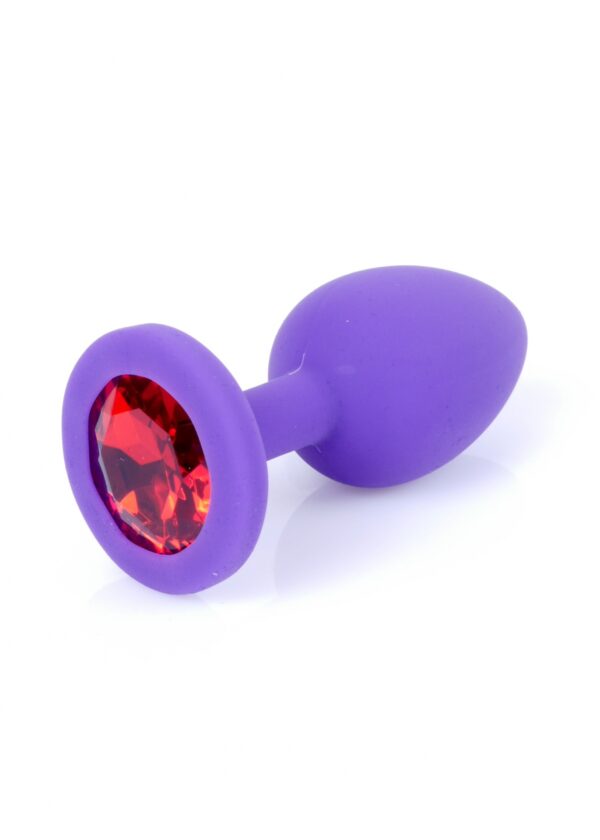 Plug Jewellery Purple Silicon PLUG Small  Red Diamond - obrazek 7