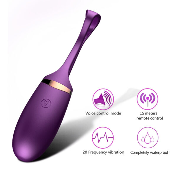 Jajko/wibr Vibrating Silicone Love EGG USB 10 Function / Voice Control - obrazek 7