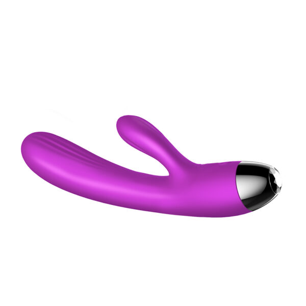 Wibrator Silicone Vibrator and Pulsator Purple USB 7+7 Function / Heating - obrazek 7
