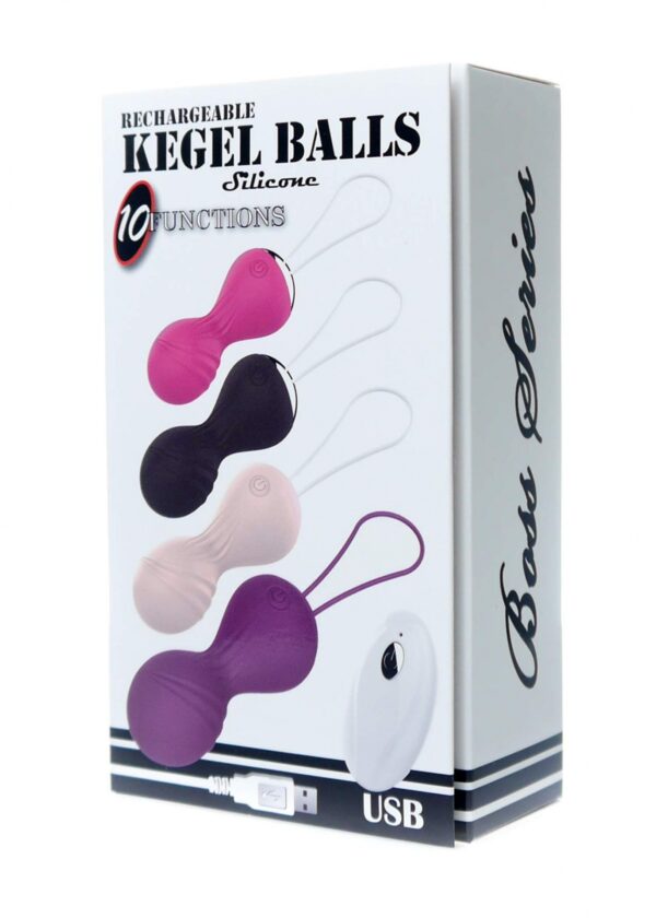 Kulki Vibrating Silicone Kegel Balls USB 10 Function / Remote control  Black - obrazek 7