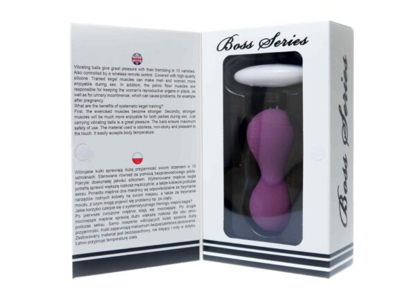 Kulki Vibrating Silicone Kegel Balls USB 10 Function / Remote control  Purple - obrazek 7