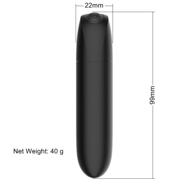 Stymulator Rechargeable Powerful Bullet Vibrator USB 20 Functions   Matt Black - obrazek 7