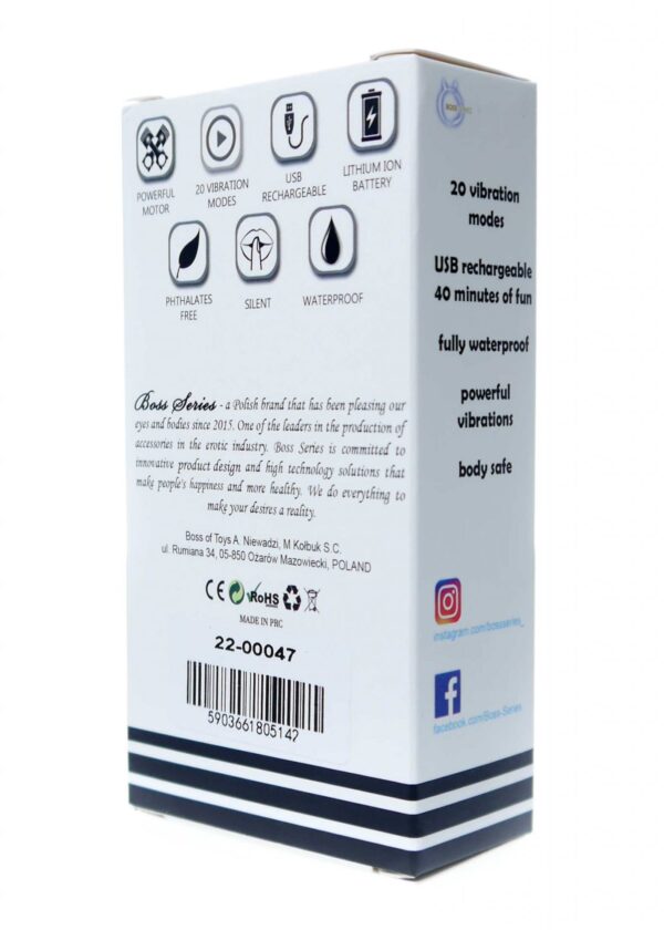 Stymulator Rechargeable Powerful Bullet Vibrator USB 20 Functions   Silver - obrazek 7
