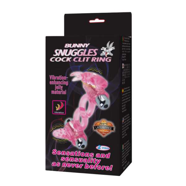 BAILE   BUNNY SNUGGLES COCK CLIT RING, 10 vibration functions - obrazek 7