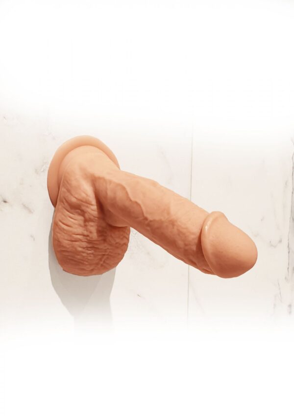 Silicone Vibrating Dildo Light skin tone - obrazek 7