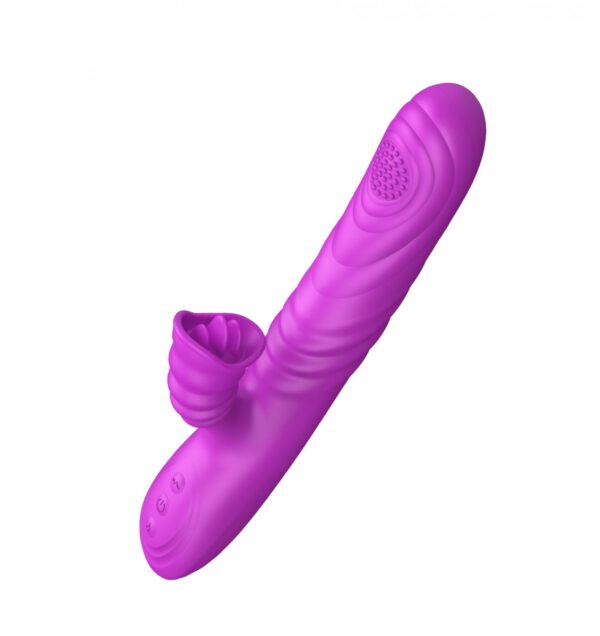 Wibrator Angelia, USB 3 functions of thrusting / 20 vibrations Purple - obrazek 7