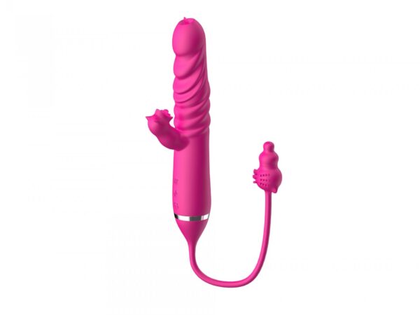 Tongue licking Triple Stimulation Thrusting Vibrator - obrazek 7