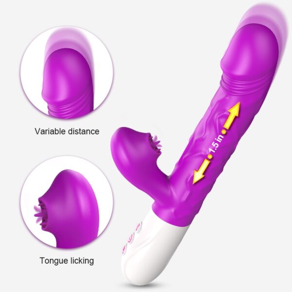 Wibrator  SiliconeTongue Vibrator, USB 10 Function - obrazek 7