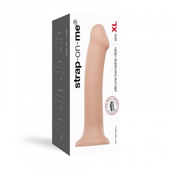 SEMI REALISTIC DUAL DENSITY BENDABLE DILDO VANILLA   XL - obrazek 7