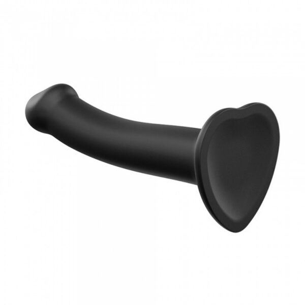 SEMI REALISTIC DUAL DENSITY BENDABLE DILDO BLACK   M - obrazek 7
