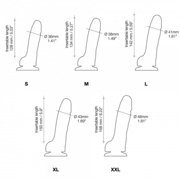 SLIDING SKIN REALISTIC DILDO FUSHIA S - obrazek 7