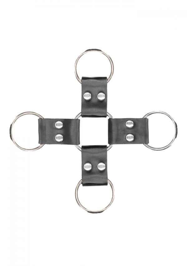 Bonded Leather Hogtie With Hand and Ankle Cuffs - obrazek 7