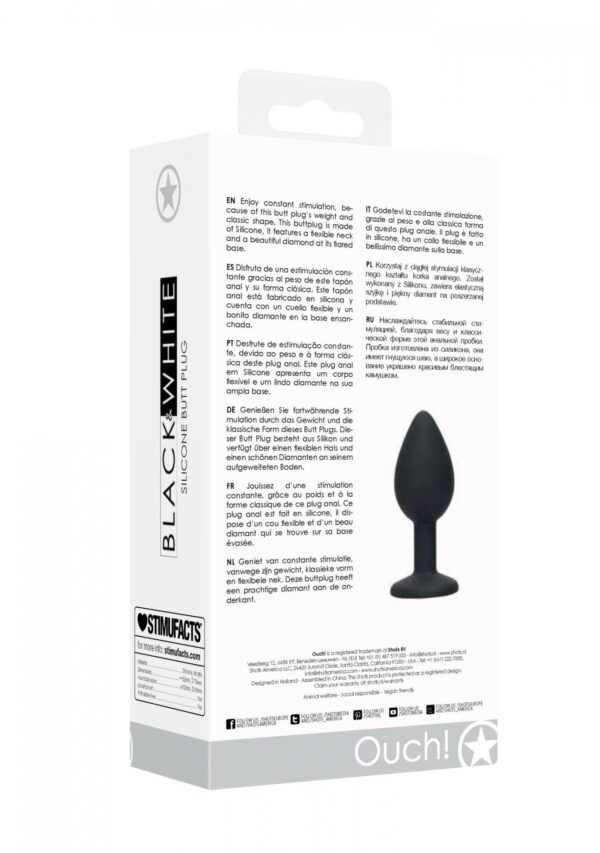 Silicone Butt Plug with Removable Jewel - obrazek 7