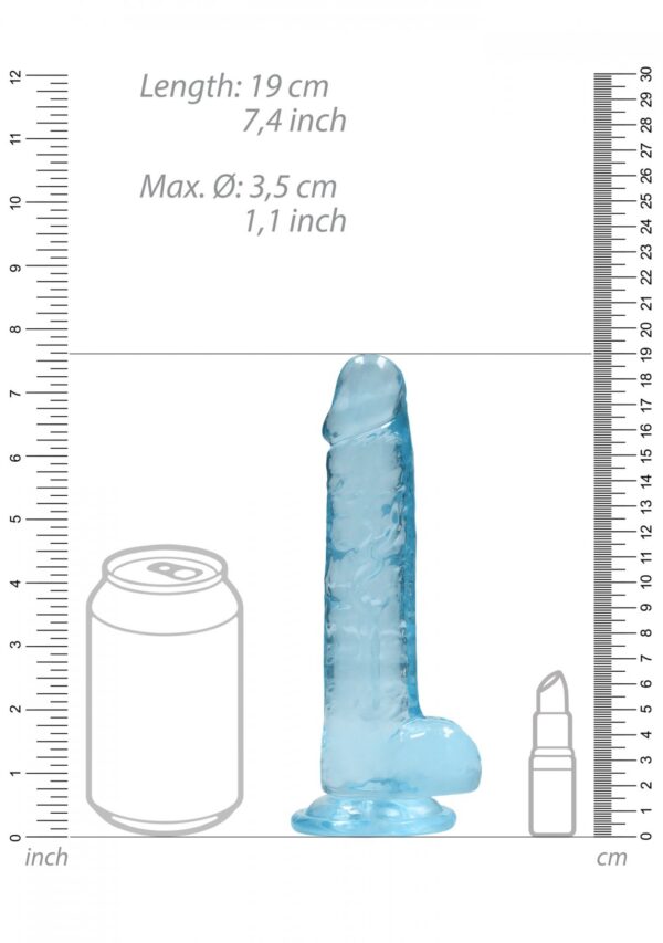 Realistic Dildo with Balls   7/ 19 cm - obrazek 7