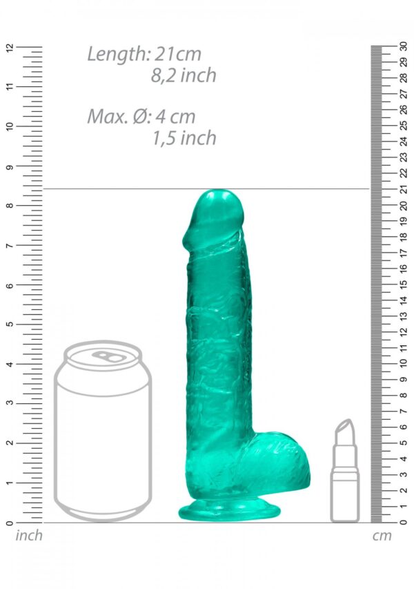 Realistic Dildo with Balls   8/ 21 cm - obrazek 7