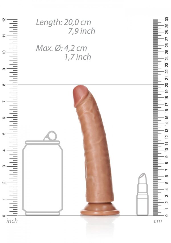 Slim Realistic Dildo with Suction Cup   7/ 18 cm - obrazek 7
