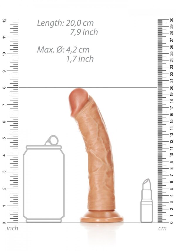 Curved Realistic Dildo with Suction Cup   7/ 18 cm - obrazek 7