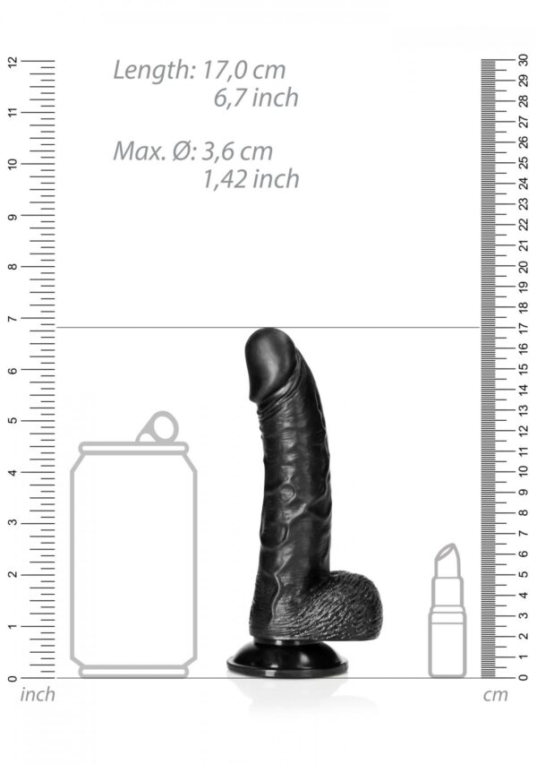 Curved Realistic Dildo  Balls  Suction Cup   6/ 15,5 cm - obrazek 7