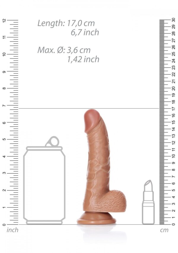 Curved Realistic Dildo  Balls  Suction Cup   6/ 15,5 cm - obrazek 7