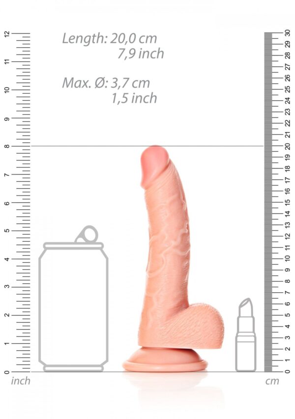 Curved Realistic Dildo  Balls  Suction Cup   7/ 18 cm - obrazek 7