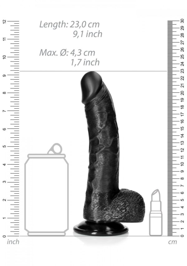 Curved Realistic Dildo  Balls  Suction Cup   8/ 20,5 cm - obrazek 7