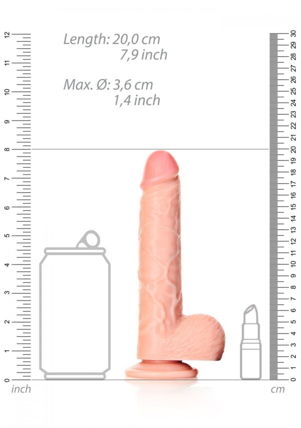 Straight Realistic Dildo  Balls  Suction Cup   7/ 18 cm - obrazek 7