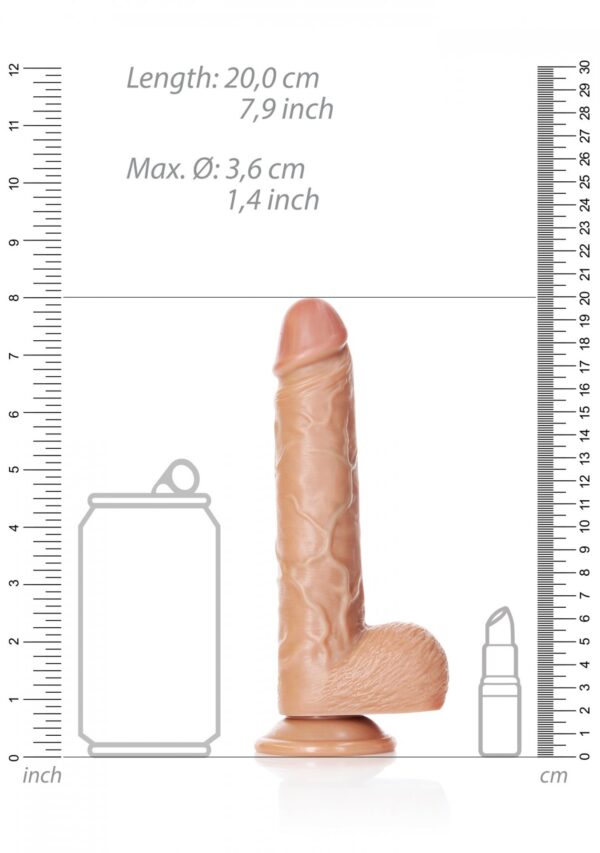 Straight Realistic Dildo  Balls  Suction Cup   7/ 18 cm - obrazek 7