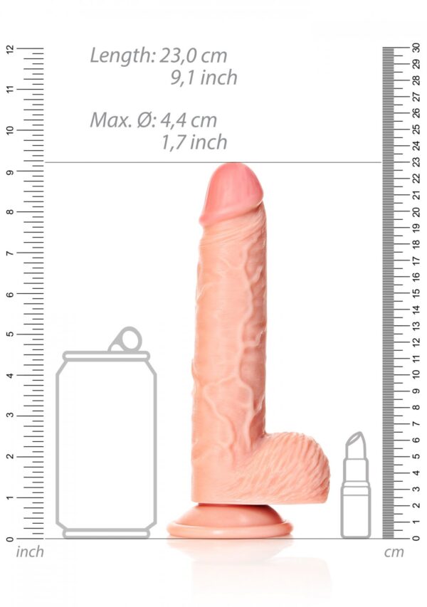 Straight Realistic Dildo  Balls  Suction Cup   8/ 20,5 cm - obrazek 7