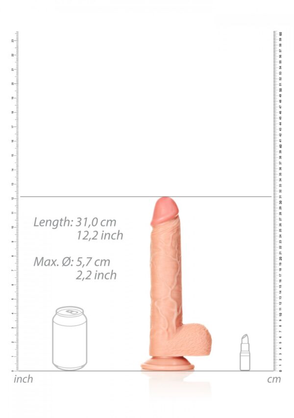 Straight Realistic Dildo  Balls  Suction Cup   11/ 28 cm - obrazek 7