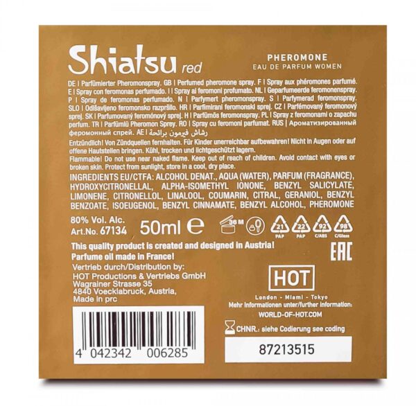 SHIATSU Pheromon Fragrance woman red  50 ml - obrazek 7
