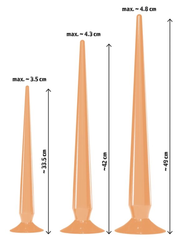 Super Long Butt Plug Set flesh - obrazek 7
